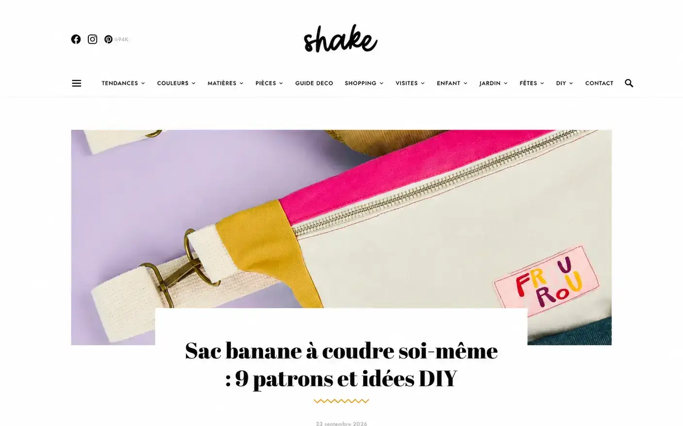 Aperçu de la page d’accueil de Shake My Blog (fr)